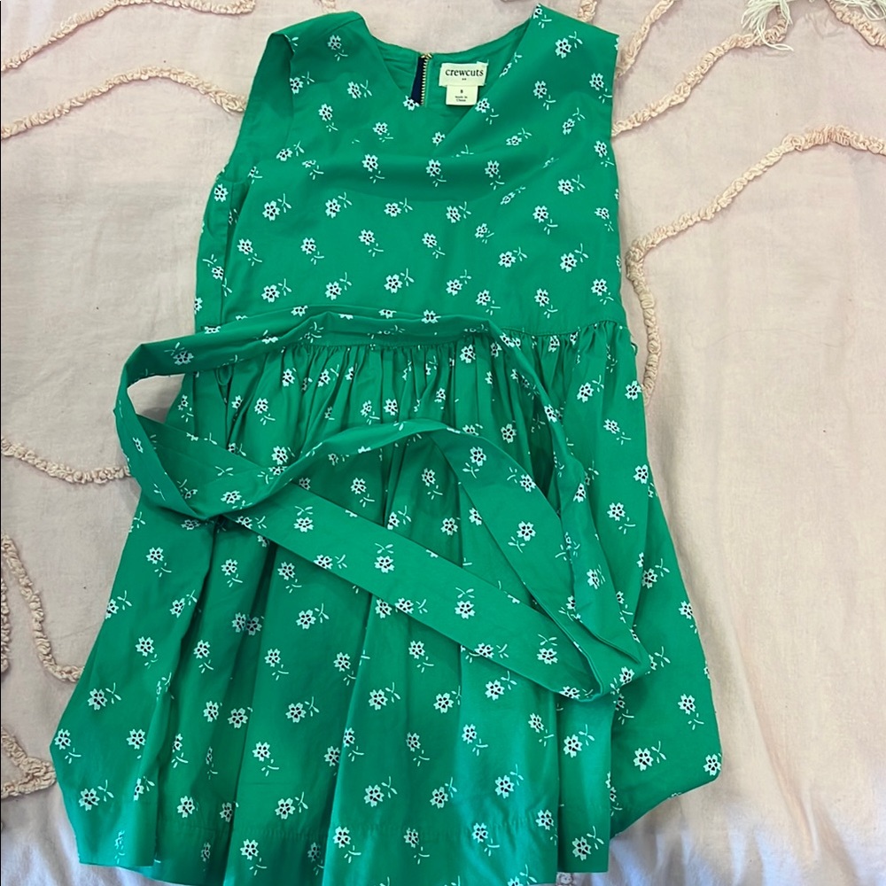 Crew Cuts Green Floral Dress by Crewcuts